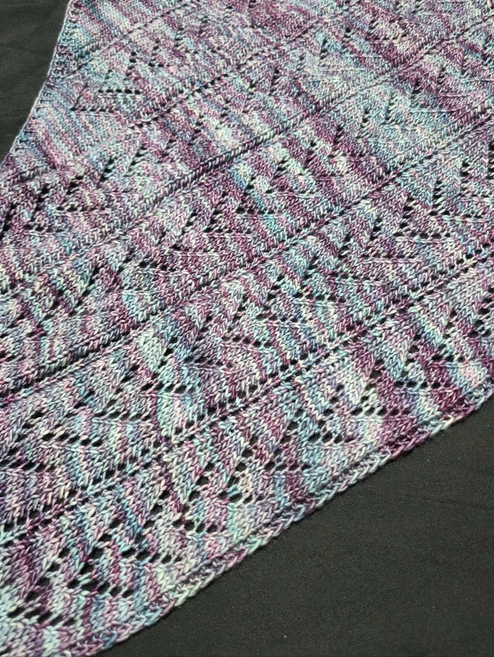 Merino Wool Hand Knit Shawl Scarf OOAK